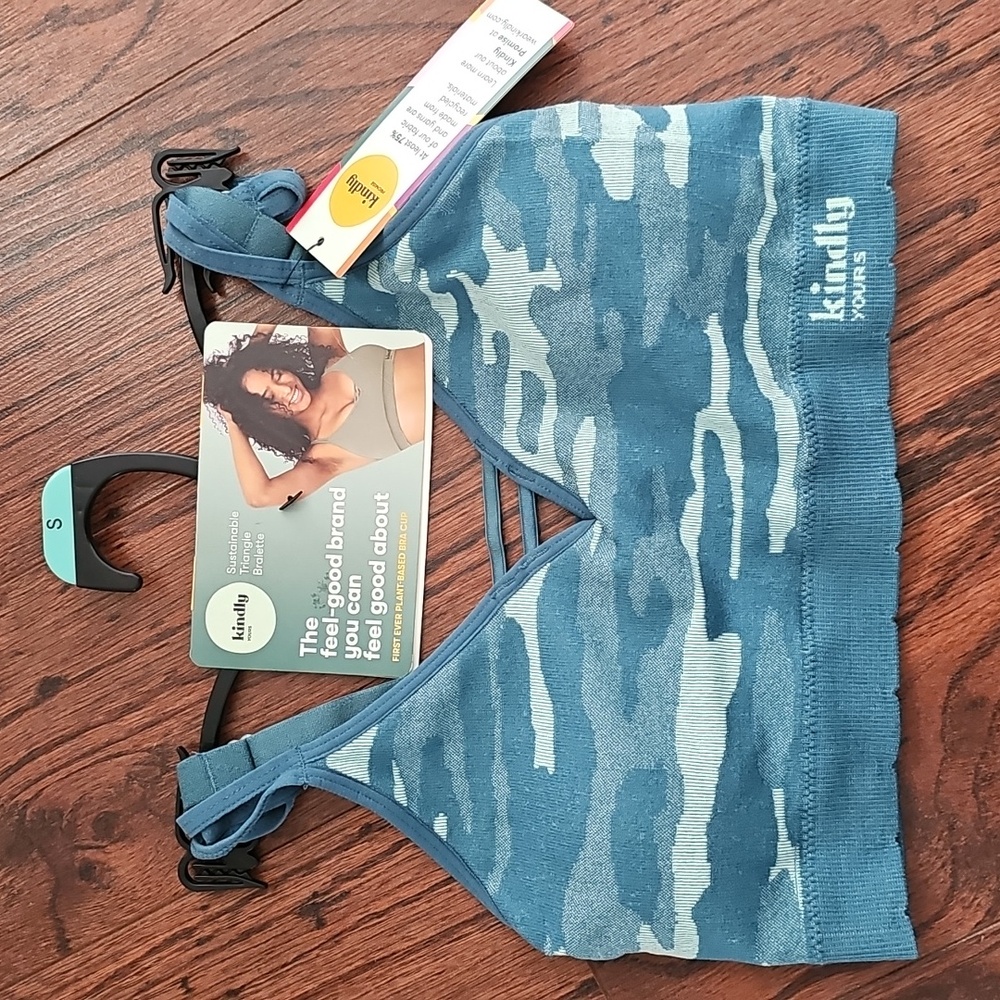 Kindly Yours Blue Camo Sports Bra